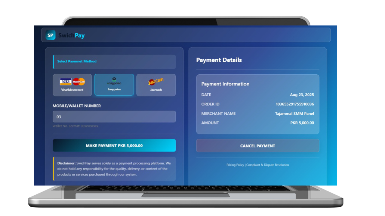 SwichPay Dashboard